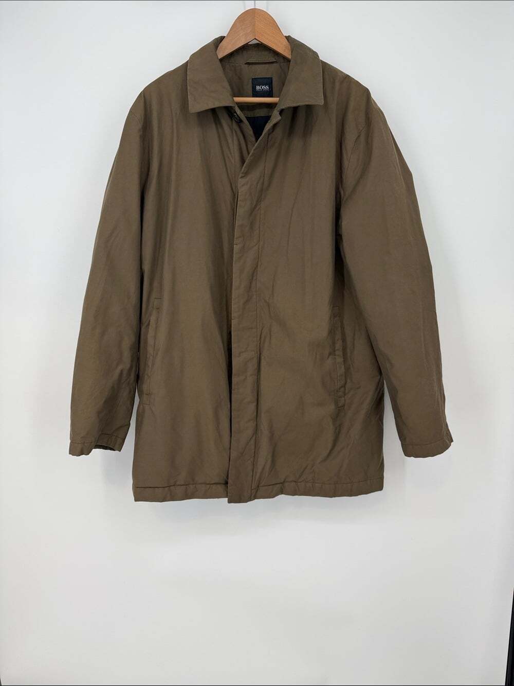 Hugo Boss Men's Olive 'Coaty' Trench Coat Size 54